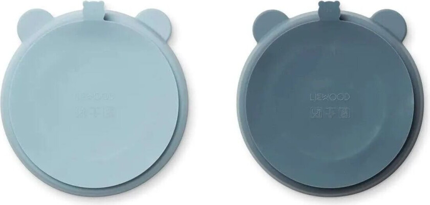 Stacy Tallerken 2-pak Sea blue/whale blue mix