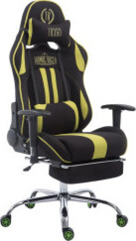 Racing kontorstol Limit stoff med fotstøtte svart grønn