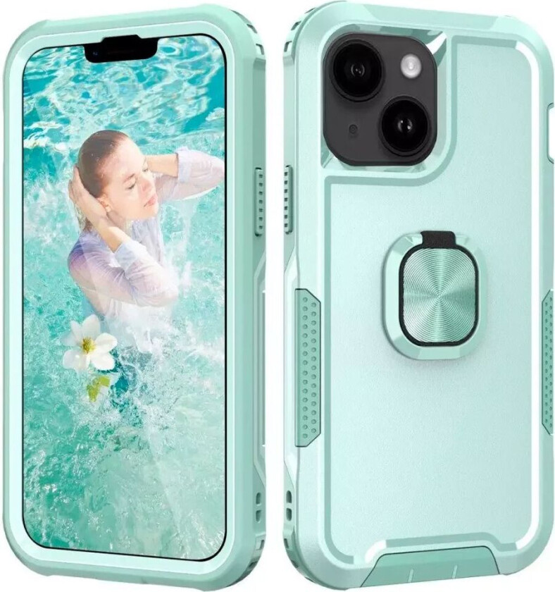 iPhone 14 Deksel med Magnetisk Stativfunksjon - Grønn