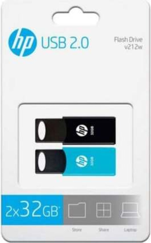 32GB USB 2.0 TWINPACK flash drive HPFD212-32-TWIN