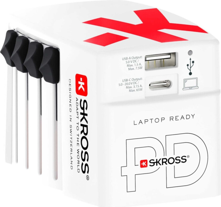 World USB Charger AC65PD USB-C PD + USB-A 65W