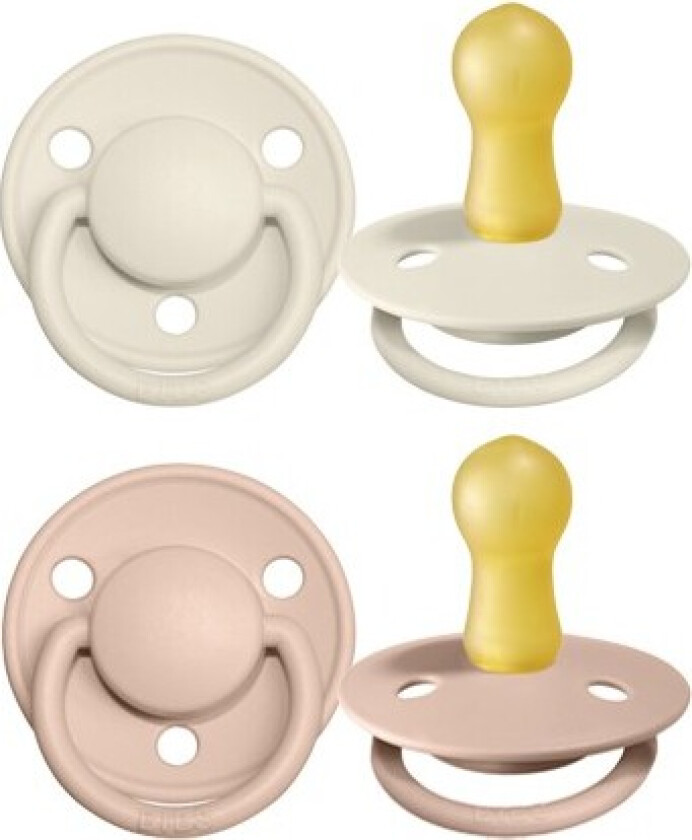 De Lux Latex Sutter 2-pack Rund Elfenben / Babyrosa str. Str. 2