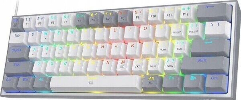 Redragon K617 Fizz RGB White-Gray