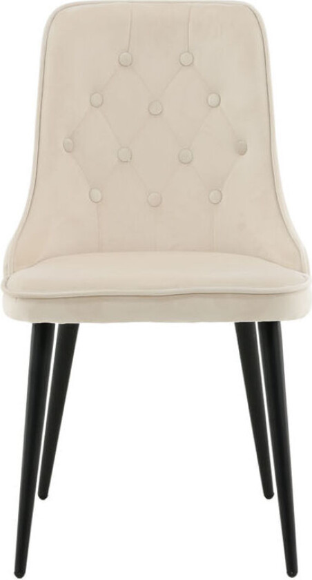 VelvetDeluxe spisestuestoler velour beige, svart.