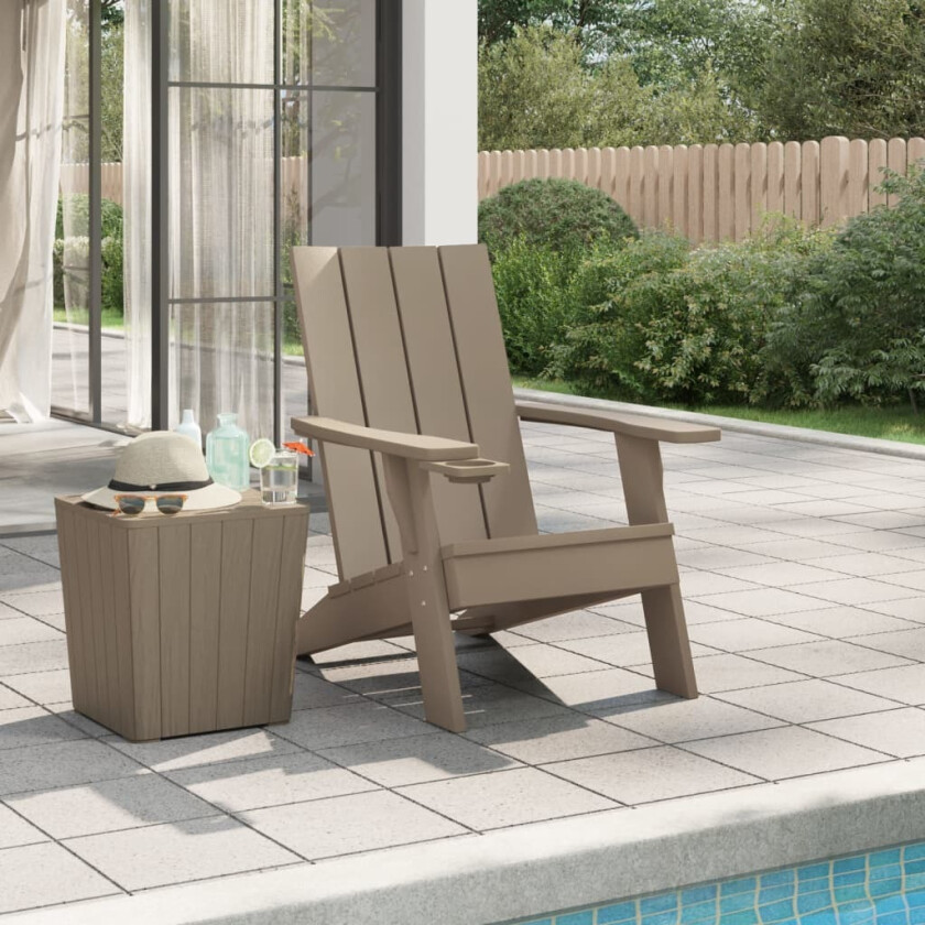 Bilde av Adirondack hagestol lysebrun 75x88,5x89,5 cm polypropylen