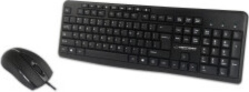 Esperanza EK137 USB kablet tastatur + mus sett Arvada svart