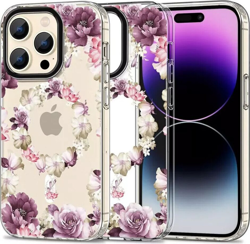 Tech-Protect iPhone 15 Pro Max Tech-Protect MagMood Deksel - MagSafe Kompatibel - Rose Floral