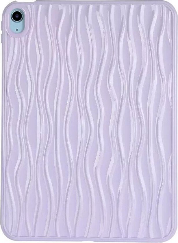 iPad Air (2022 / 2020) Fleksibelt Plast Deksel - Bølge Design - Lilla