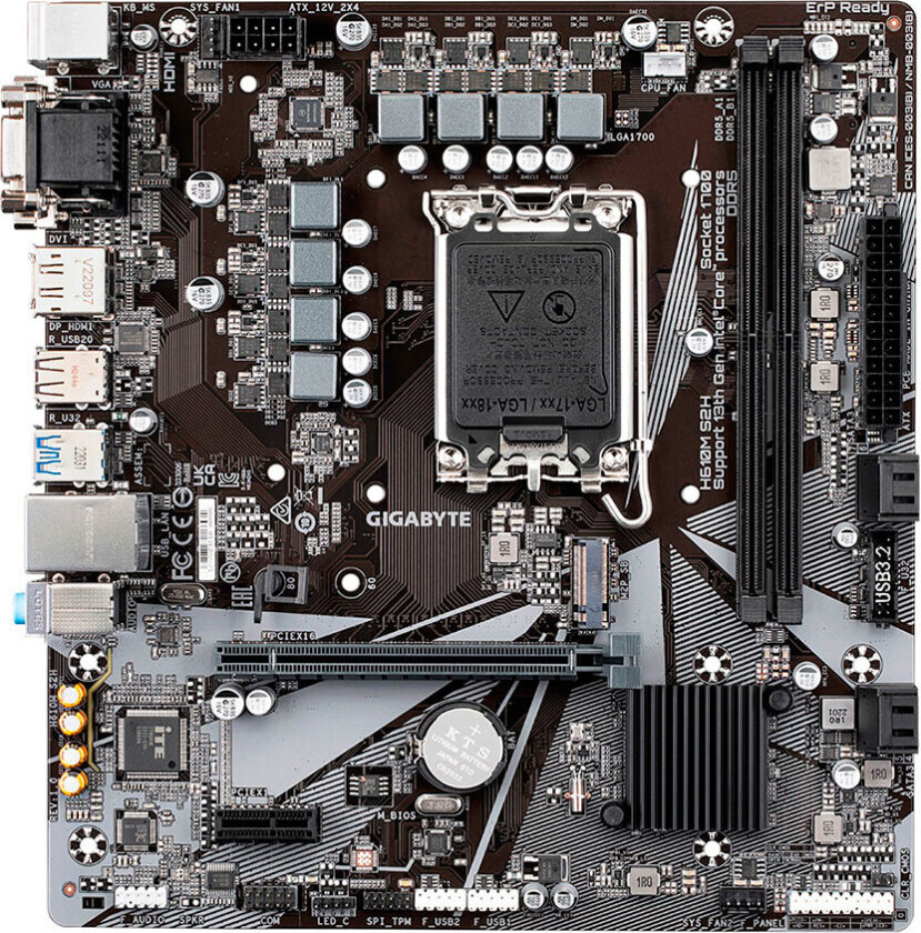 H610M S2H Hovedkort - Intel H610 - Intel LGA1700 socket - DDR5 RAM - Micro-ATX