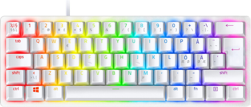 Huntsman Mini Linear - Mercury - ND - Gamingtastatur - Uten numpad - Nordisk - Hvit