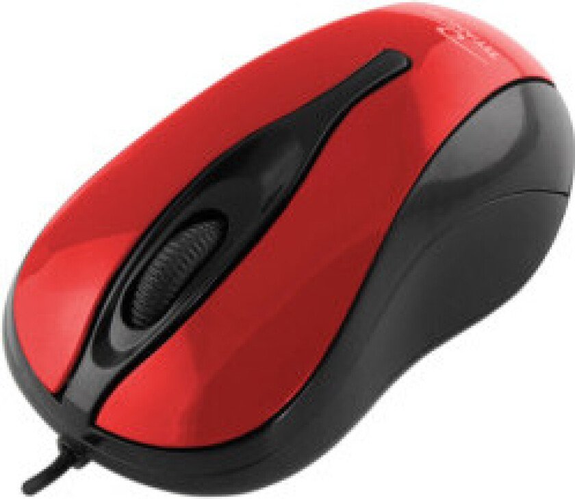 Titanum Wired Mouse - Mus - Optisk - 3 knapper - Rød