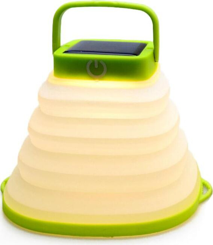 Sammenleggbar lanterne solcellelampe campinglampe - Sort