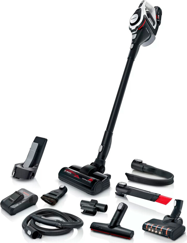 Series 8 Unlimited Gen2 BSS825ALL - Støvsuger - pinne/håndholdt (2-i-1) - uten pose - uten kabel - hvit - 1 batteri, inkludert lader
