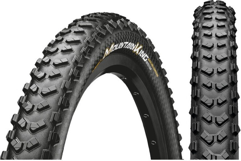 CONTINENTAL Mountain King ProTection Folding tire (58-622) Black/black, BlackChili, PSI max:3,8 (bar), ProTection, Weight:770 g