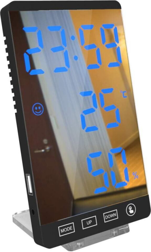 Digital Vekkerklokke, LED - Sort