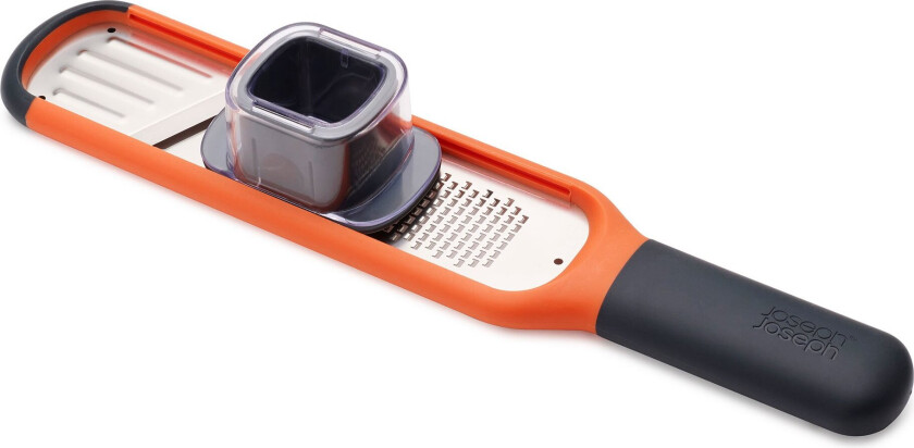 Joseph Joseph Handi-Grate 2-in-1 Mini Grater & Slicer, Flatt rivjern, Oransje, Rustfritt stål, Rustfritt stål, Rustfritt stål, 290 mm, 65 mm