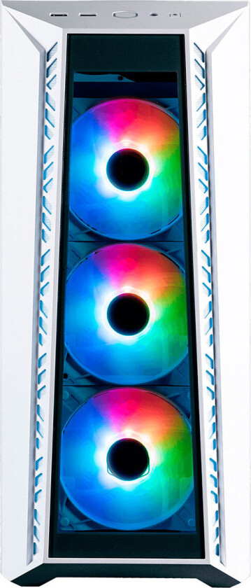 MasterBox 520 - Mid tower - ATX - sidepanel med vindu (herdet glass) - ingen strømforsyning (ATX) - hvit - USB/lyd