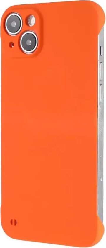 iPhone 14 Hard Plast Deksel Uten Sider - Oransje