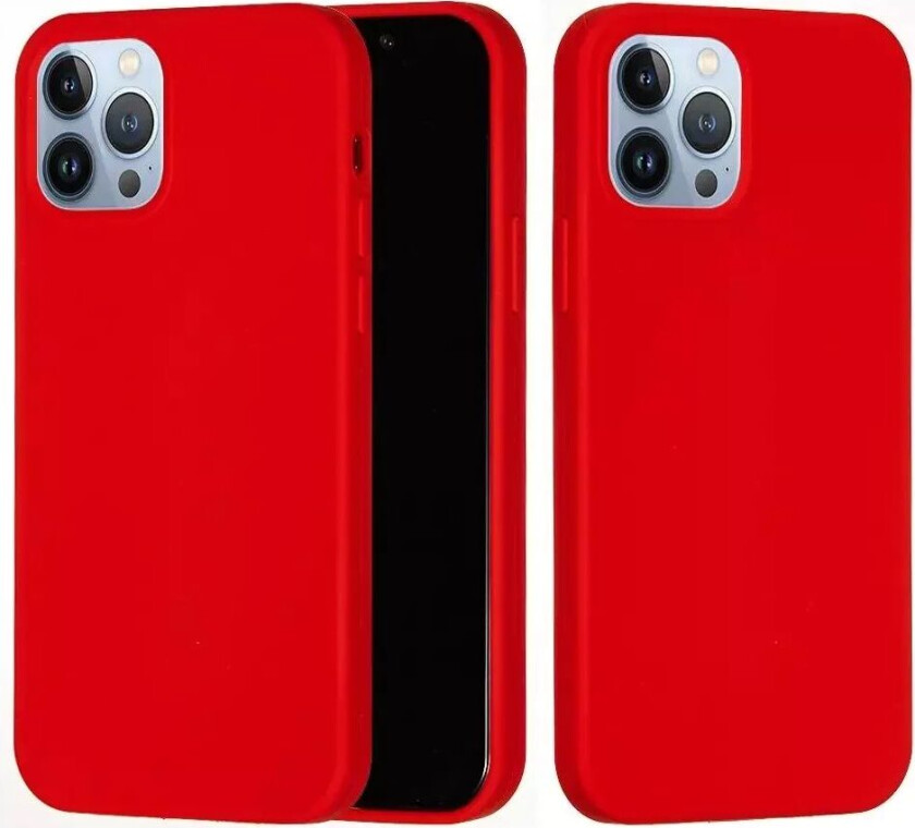 iPhone 15 Pro Silikon Deksel - Rød