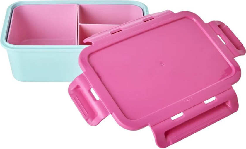 Pink/Mint Matboks med 3 inddelinger