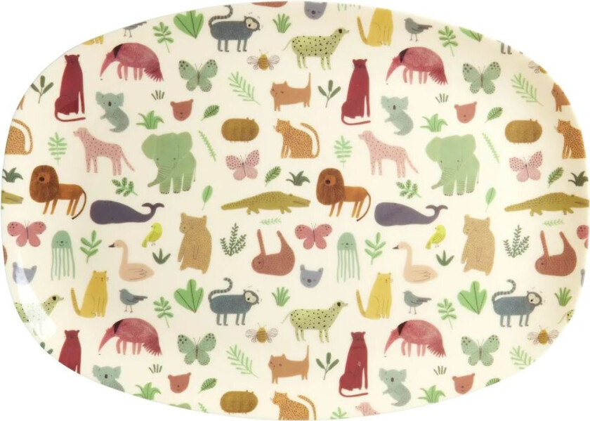 Sweet Jungle Print Melamin Børnetallerken