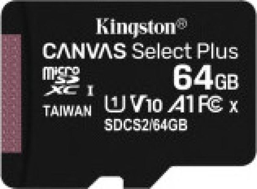 Canvas Select Plus - Flashminnekort - 64 GB - A1 / Video Class V10 / UHS Class 1 / Class10 - microSDXC UHS-I