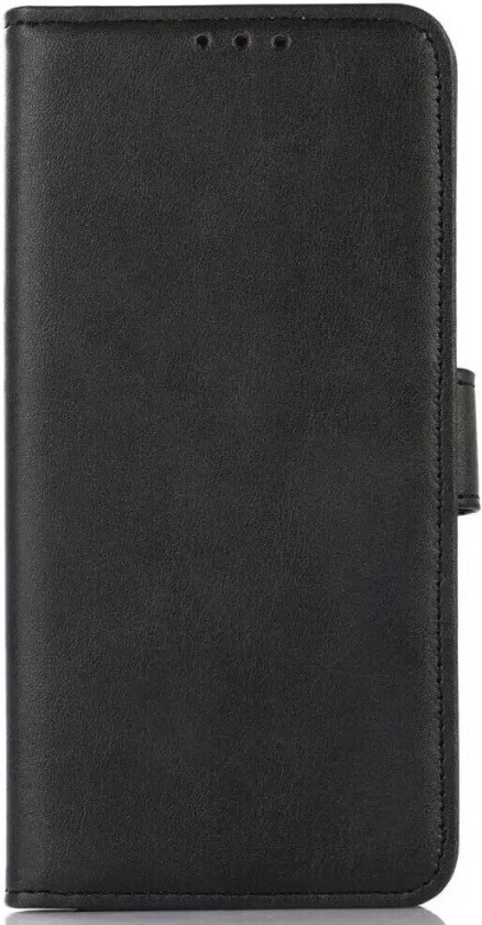 iPhone 15 Pro Max Deksel i Kunstskinn med Lommebok og Magnetisk Lukking - Svart