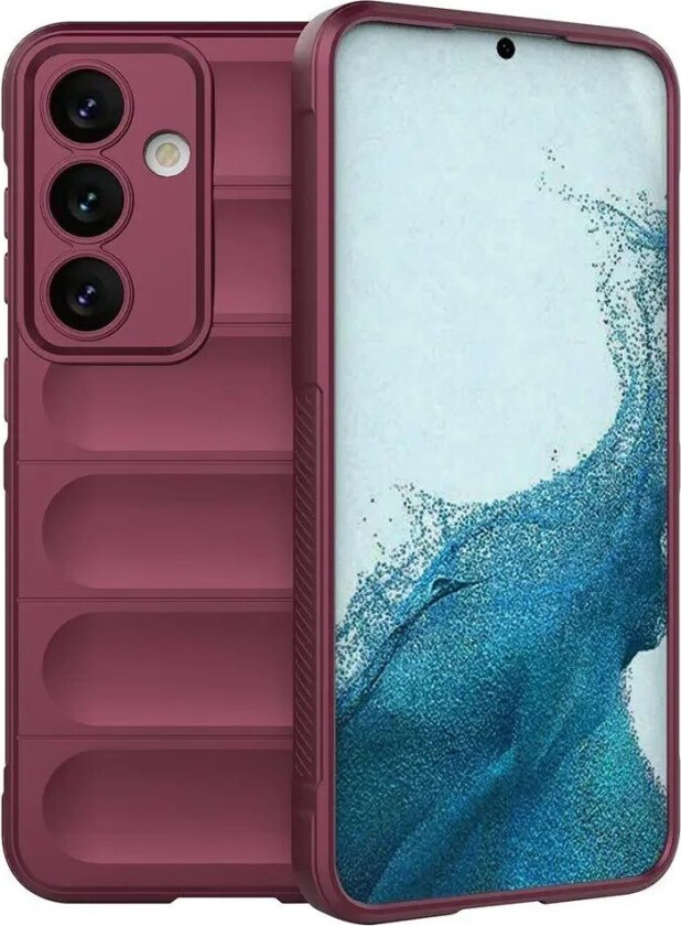 Samsung Galaxy S24+ (Plus) Fleksibelt Plastdeksel - Mørk Rød