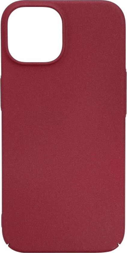 Essentials iPhone 15 sand bursted back cover, burgundy