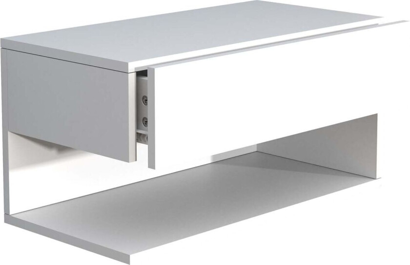 UsalXL60 nattbord vegghengt 1 skuff 1 hylle hvit.