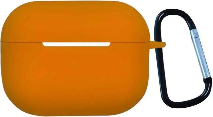 Apple Airpods Pro 2nd Gen (2022) Silikondeksel med Karabinkrok - Oransje