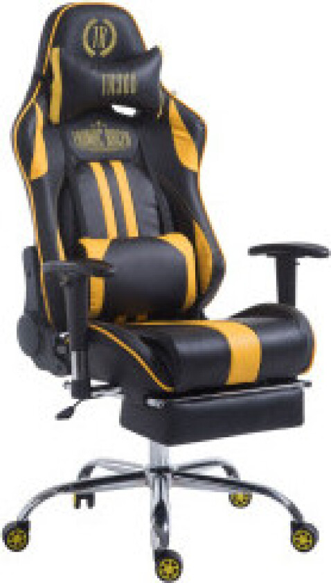 Racing kontorstol Limit med fotstøtte svart gul