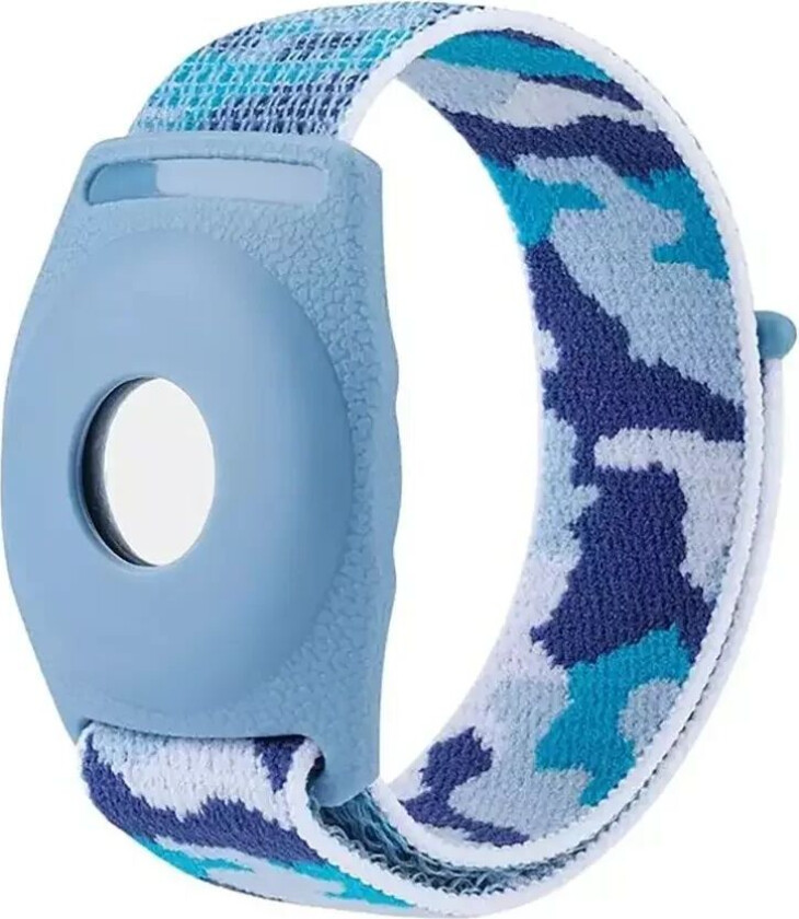 AirTag Barne Stoffrem - Blå Kamuflasje