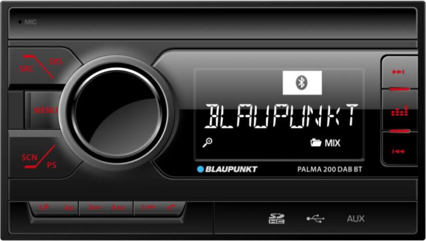 Palma 200 DAB BT Dobbelt-DIN-bilradio Håndfrit Bluetooth®-system, DAB+ tuner