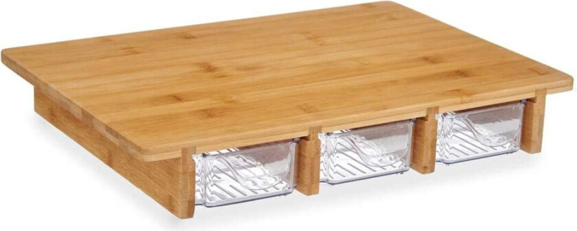 Skjærebrett Brun Gjennomsiktig Bambus 40 x 6 x 28 cm