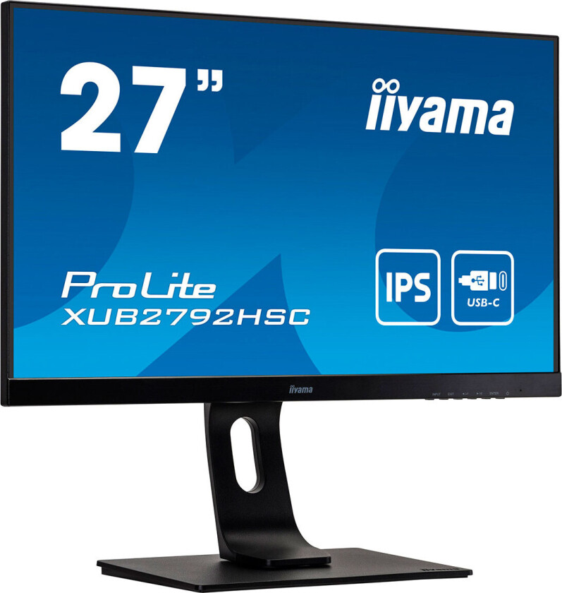 IIYAMA ProLite XUB2792HSC-B1 - LED monitor - 27" - 1920 x 1080 Full HD (1080p) @ 75 Hz - IPS - 250 cd / m² - 1000:1 - 4 ms - HDMI, DisplayPort, USB-C