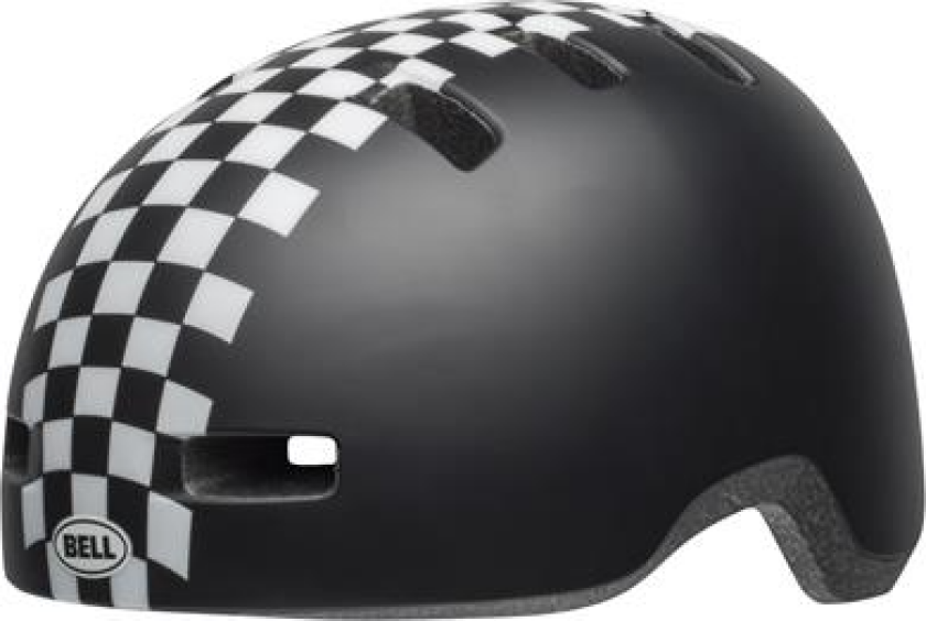 Lil Ripper 22, sykkelhjelm barn Checkers BLACK