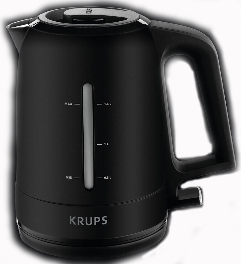 Krups BW2448, 1,6 l, Sort, Plast, Vannivåindikator, Filtrering