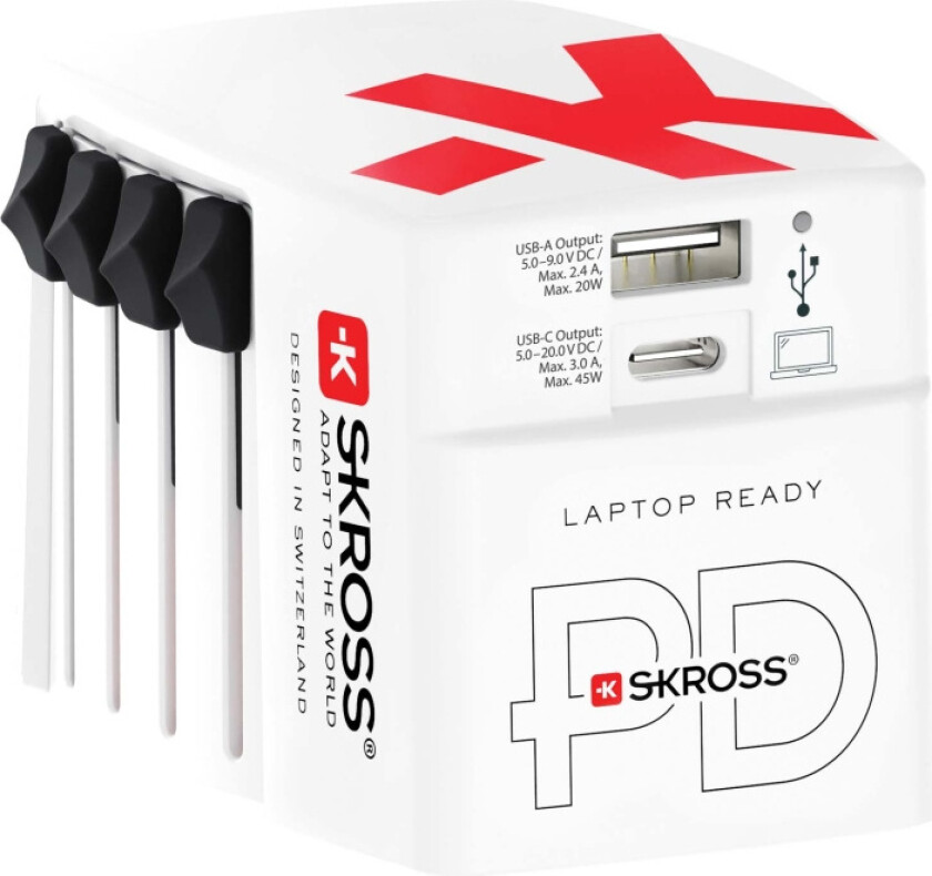SKROSS World USB Charger AC45PD USB-C PD + USB-A 45W