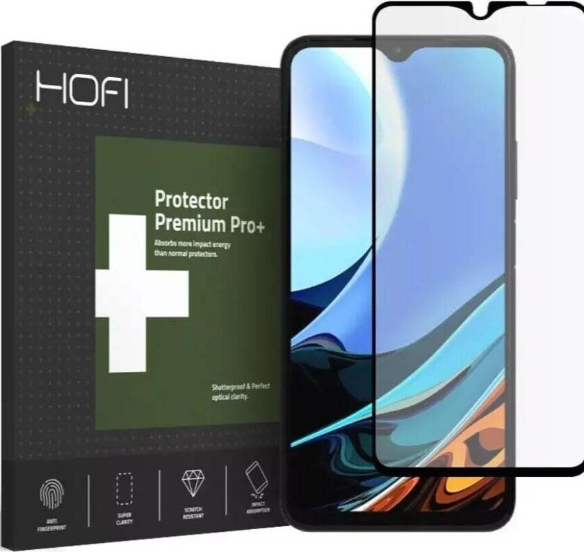 Xiaomi Redmi Note 9T (5G) Hofi Glass Pro + Skjermbeskytter -Svart kant -Case friendly