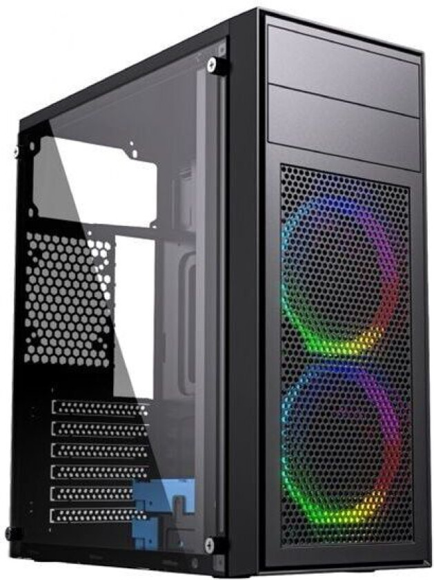Fornax M100RGB - gaming computer case - ATX - Kabinett - Tower - Svart
