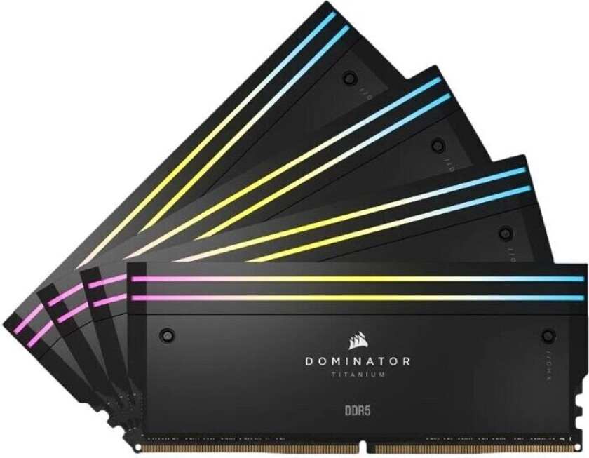 Dominator Titanium DDR5-6600 - 96GB - CL32 - Dual Channel (2 stk) - Intel XMP - Svart med RGB