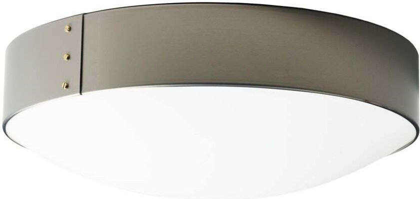 Svep plafond ubehandlet jern, Ø45 cm, opal akryl