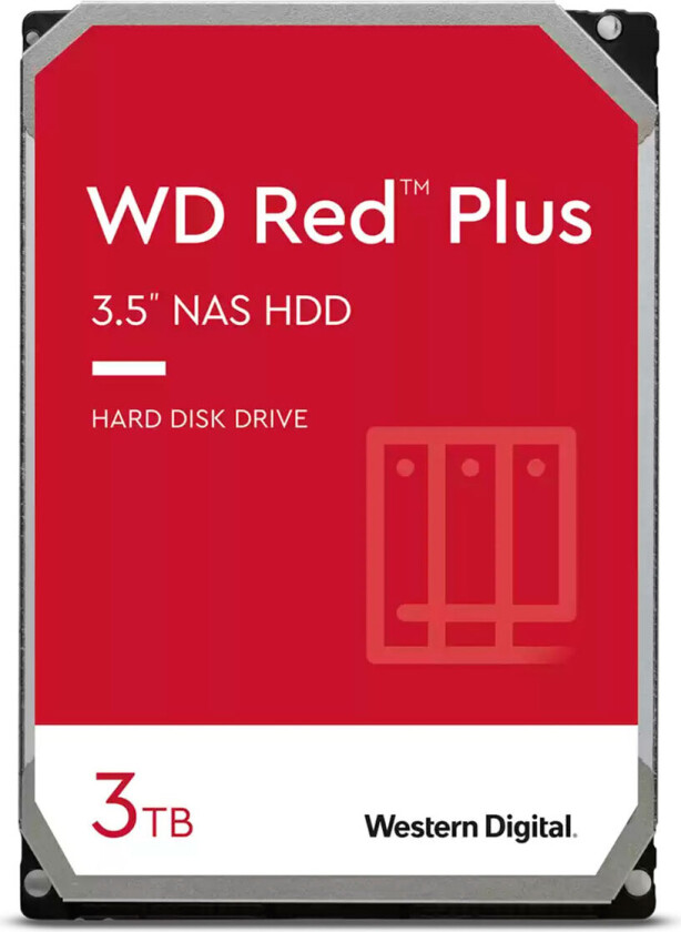WD Red Plus WD30EFPX - Harddisk - 3 TB - intern - 3.5 - SATA - buffer: 256 MB