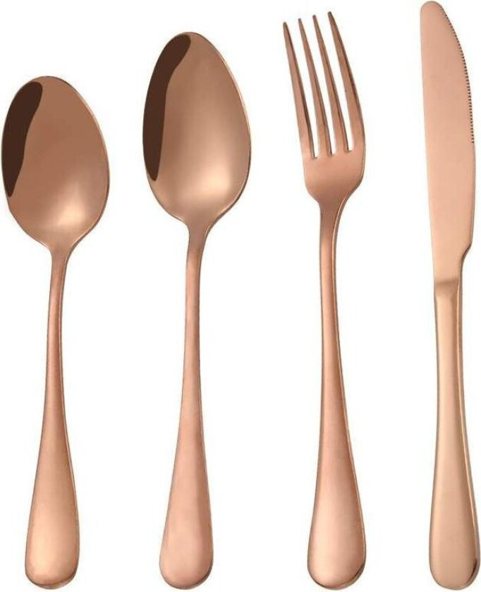 Bestikksett i Rustfritt Stål, 4 deler - Rosé