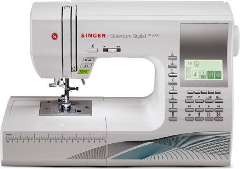 Bilde av Singer Quantum Stylist 9960 - Symaskin - 600 sting - 13 enkeltskrittsknappehull - LCD display