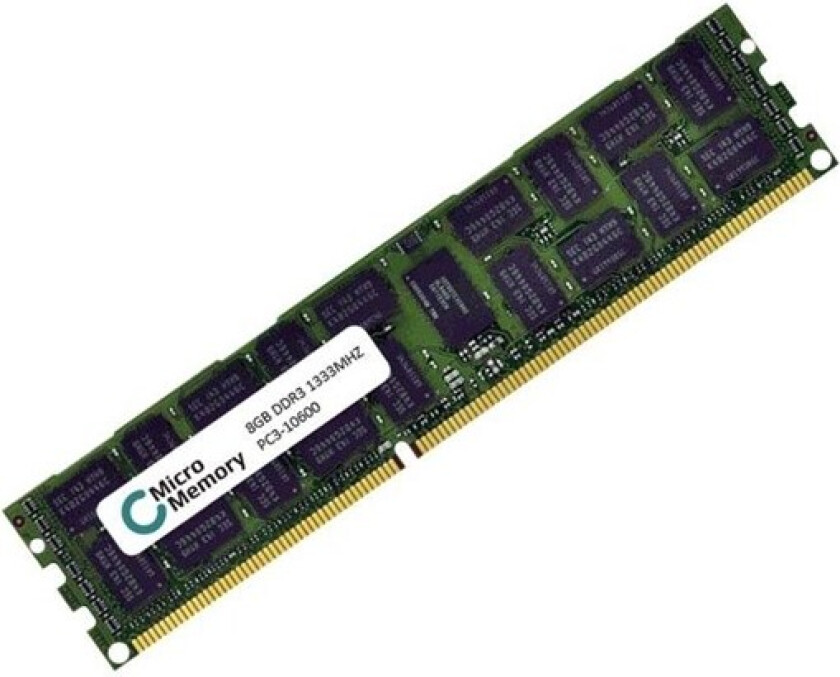 - DDR3L - modul - 8 GB - DIMM 240-pin - 1333 MHz / PC3L-10600 - 1.35 V - registrert - ECC