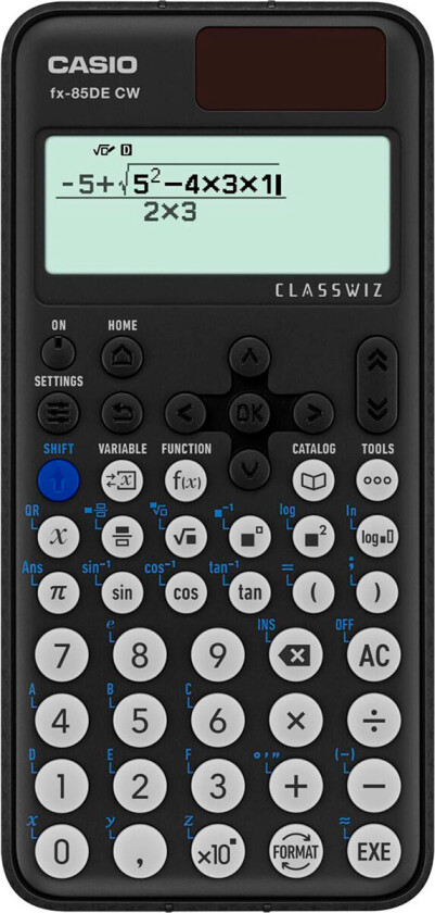 FX-85DE CW, Lomme, Vitenskaplig, 12 sifre, Batteri/Solcelle, Sort