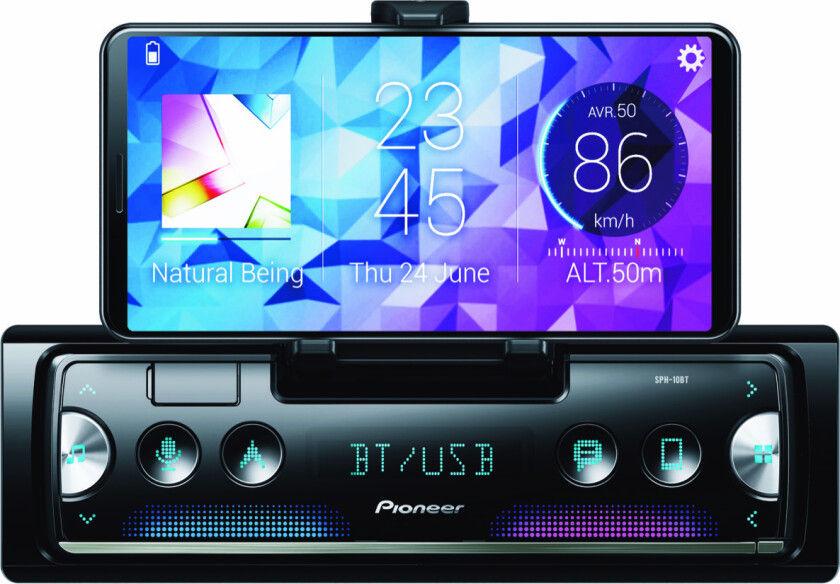 SPH-10BT - Bil - digital mottaker - in-dash - Single-DIN - 50 watt x 4