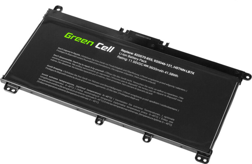Green Cell - Batteri til bærbar PC (tilsvarer: HP TF03XL, HP HSTNN-LB7X, HP 920046-421, HP 920070-855) - litiumpolymer - 3600 mAh - svart - for HP Pavilion Laptop 14, 15, 17